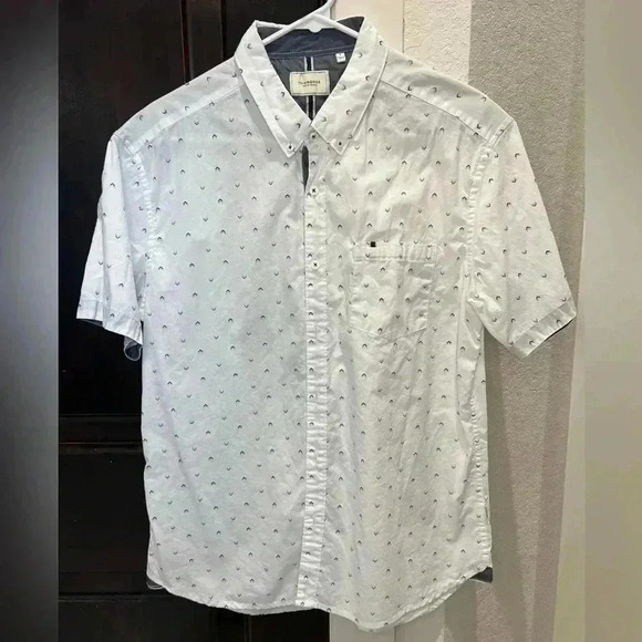 7 Diamond Men’s Suden Impact Short Sleeve Button-Up Shirt/White-SZ Large - Picture 4 of 8